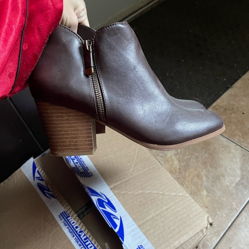 Style & Co. Dark Brown Ankle Booties